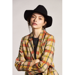 Black Wool Felt Wesley Traveller Hat - Brixton