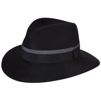 Chapeau Fedora Barkley Noir -Bailey Reference : 9724 | Chapellerie Traclet