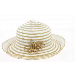 Chapeau Cloche Brigitte Coton Blanc- Traclet