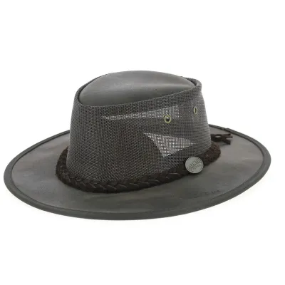 Australian Hat Foldaway Cooler Oiled Brown - Barmah Reference: 6931 | Traclet Hat Shop