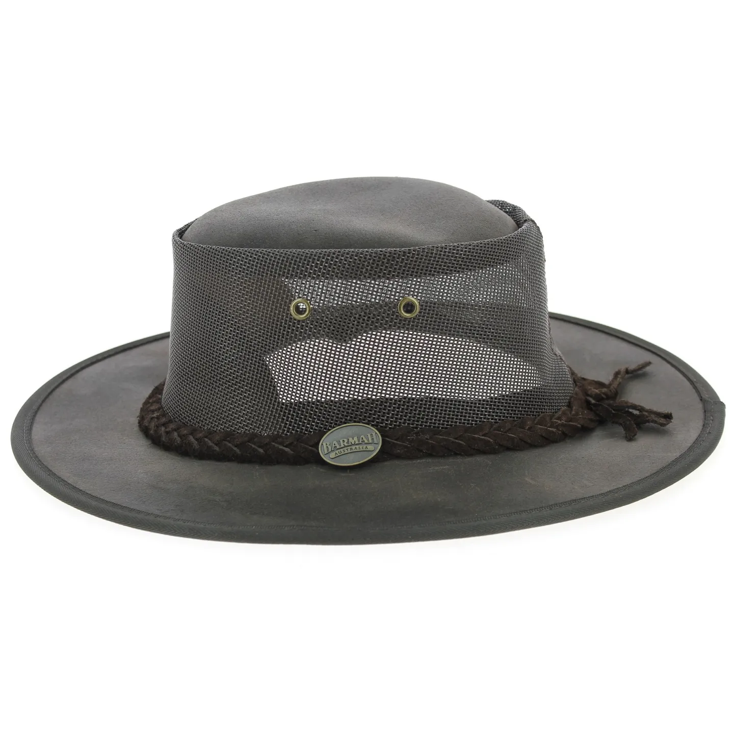 Chapeau Australien Foldaway Cooler Marron Huilé- Barmah Reference : 6931 | Chapellerie Traclet