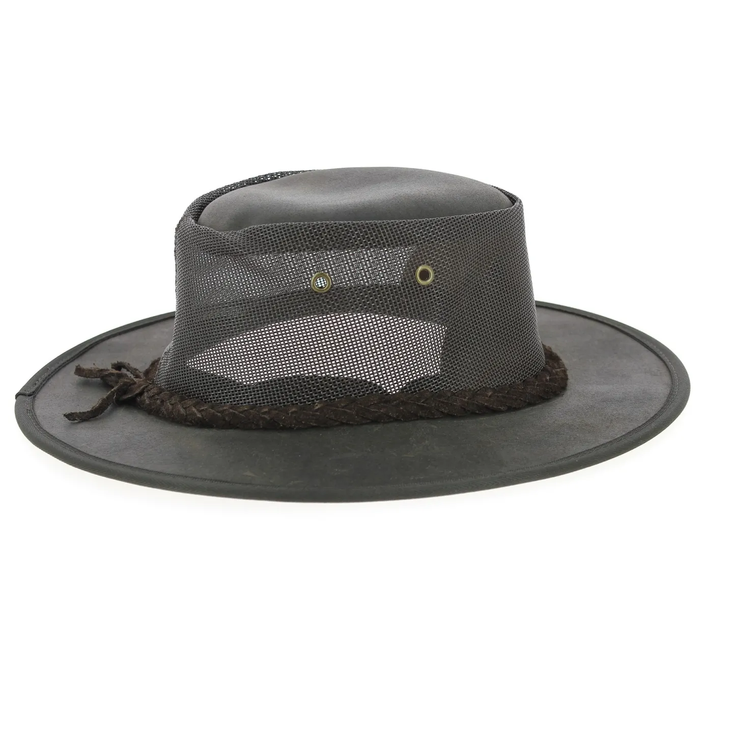 Chapeau Australien Foldaway Cooler Marron Huilé- Barmah Reference : 6931 | Chapellerie Traclet
