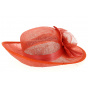 Valérie Orange Ceremonial Wide-Brimmed Hat