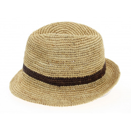 Christys Natural Straw Bude Trilby Hat