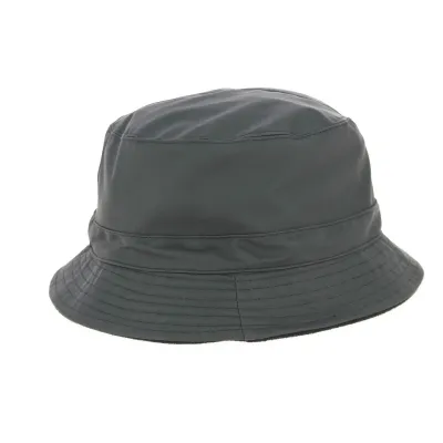 Black Faux Leather Bucket Hat - Traclet Reference: 5653 | Traclet Hat Shop