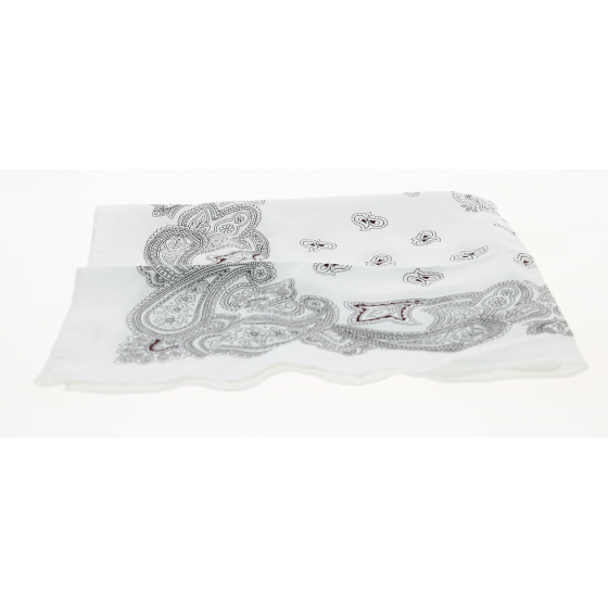 White and brown Bandana Headscarf