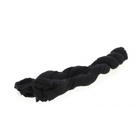 Black Cotton Twisted Cheche - Traclet