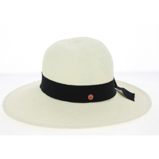 White Finja Panama Wide-Brimmed Hat -Mayser