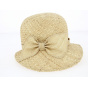 Natural Straw Alba Cloche Hat - Traclet
