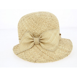 Natural Straw Alba Cloche Hat - Traclet