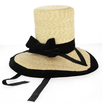 Chapeau Haut de Forme Folklorique Paille- Traclet Reference : 9741 | Chapellerie Traclet