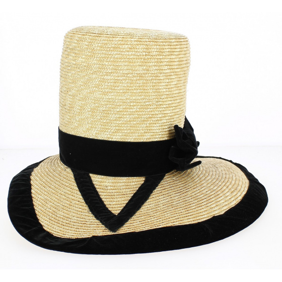 Chapeau Haut de Forme Folklorique Paille- Traclet