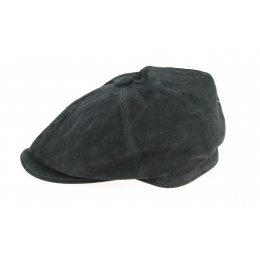 Casquette Hatteras Newsboy Cuir Noire- Aussie Apparel