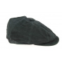 Black Leather Hatteras Newsboy Cap - Aussie Apparel