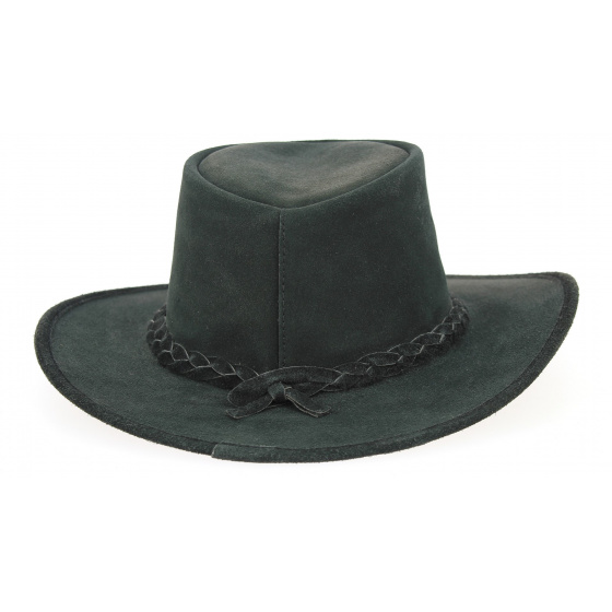 Chapeau Traveller Swagman Cuir Noir - Bc Hats  Chapeau Traveller Swagman Cuir Noir - Bc Hats