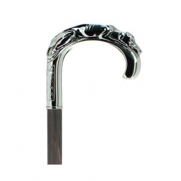 Curved cane with lying dog - Fayet
