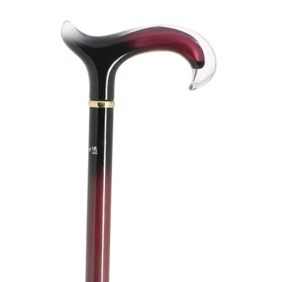 Fayet burgundy plexiglass cane Reference: 1437 | Chapellerie Traclet