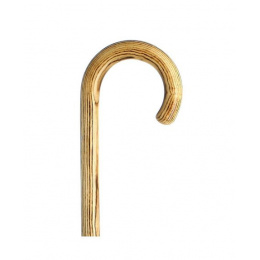 Light Flamed Acacia Curved Walking Stick - Fayet