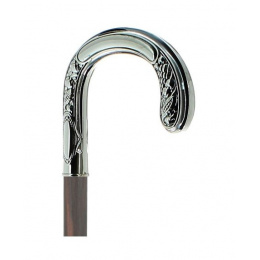Curved silver cane - Fayet