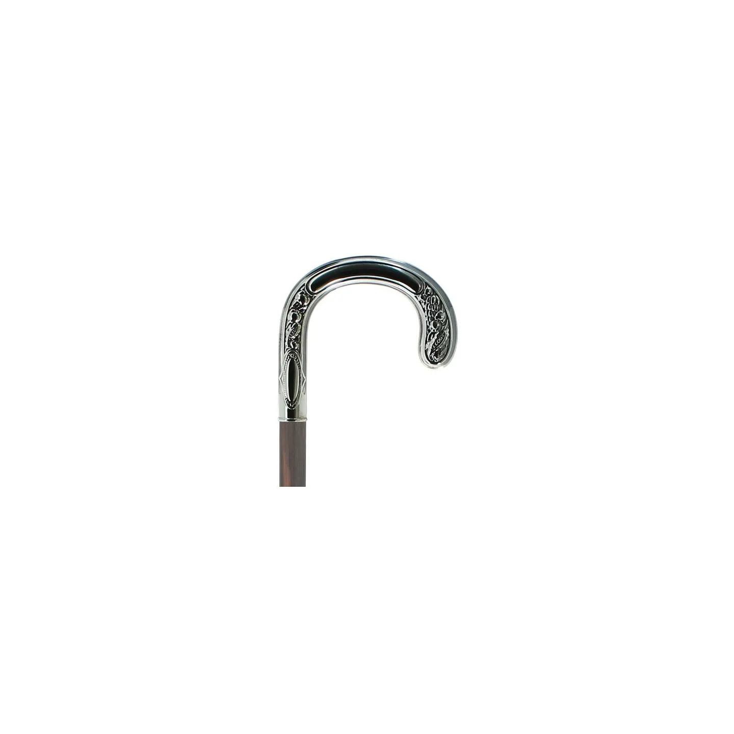 silver curved metal cane - Fayet Reference: 1606 | Traclet Hat Shop