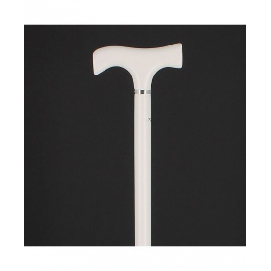 White Crutch Handle Cane For The Visually Impaired - Fayet