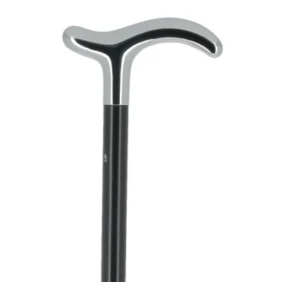 Black beechwood crutch cane - Fayet Reference: 1720 | Chapellerie Traclet