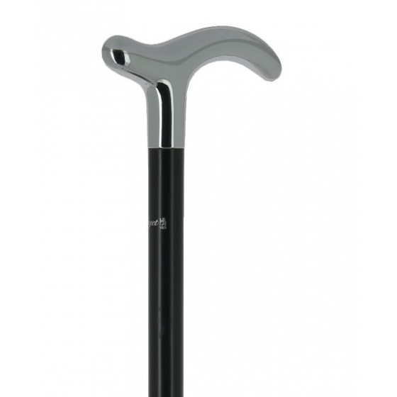 Black Crutch Cane with Chrome Handle - Fayet Black Crutch Cane with Chrome Handle - Fayet