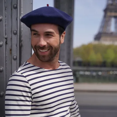Denim Blue Fashion Beret - Le Béret Français Reference: 4964 | Chapellerie Traclet