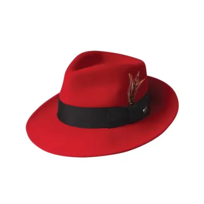 LiteFelt® Fedora Hat Red - Bailey