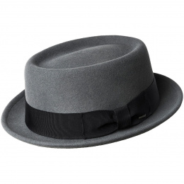 Gray Darron Porkpie Hat - Bailey