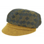 Mustard Wool Diamond Newsboy Cap - Traclet