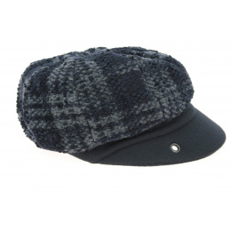 Casquette Gavroche Tartan Bleu Marine- Traclet