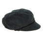 Black Velvet Newsboy Cap Elorine - Traclet