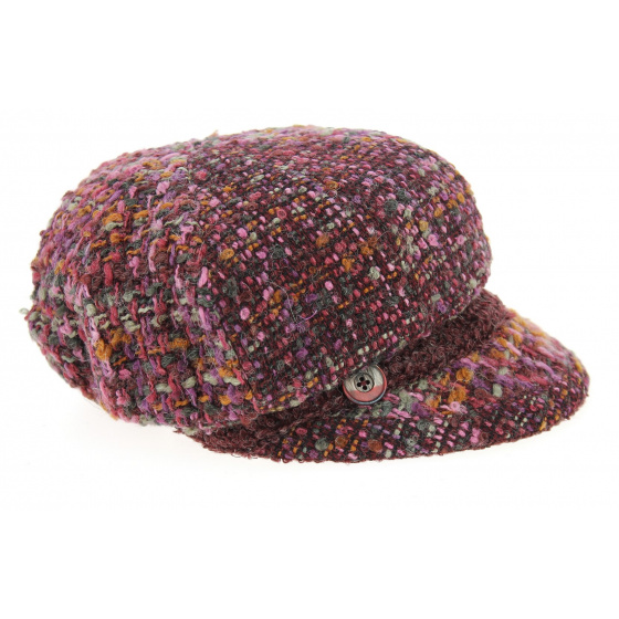 Chantal Bordeaux Newsboy Cap - Traclet