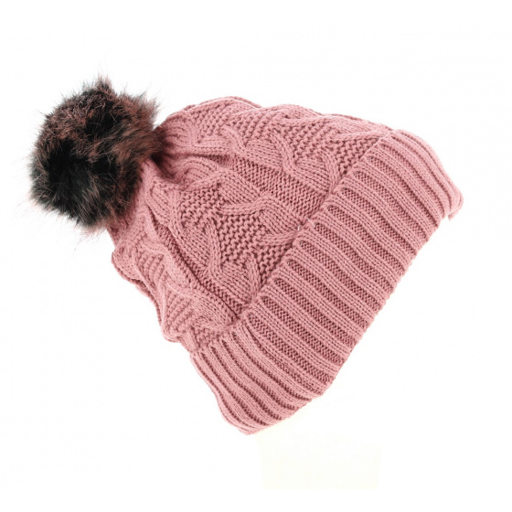 Pink Chahine Pom Pom Beanie - Traclet