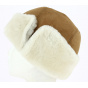 Cossack Sheepskin Toque / Ushanka Hat Camel - Traclet