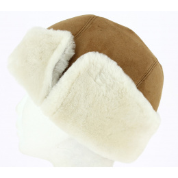 Cossack Sheepskin Toque / Ushanka Hat Camel - Traclet