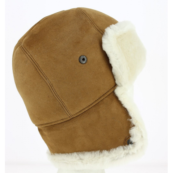 Cossack Sheepskin Toque / Ushanka Hat Camel - Traclet