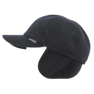 Monaco Gore-Tex Wool Black Ear Flap Cap - Gottmann Reference: 729 | Traclet Hat Shop
