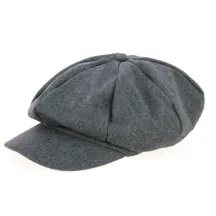 Anthracite Wool Newsboy Cap - Traclet Reference: 6100 | Traclet Hat Shop