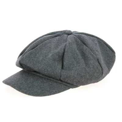 Anthracite Wool Newsboy Cap - Traclet Reference: 6100 | Traclet Hat Shop