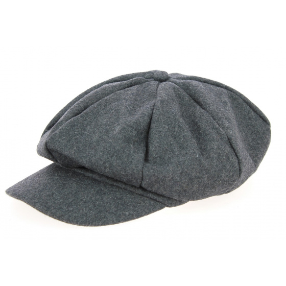Anthracite Wool Newsboy Cap - Traclet