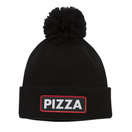 The Vice Pizza Black Beanie - Coal