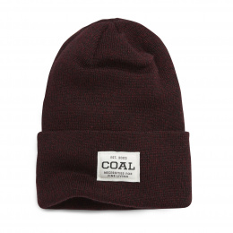 The Uniform Burgundy Beanie- Coal