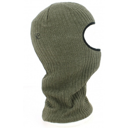 The Knit Clava Olive Balaclava - Coal
