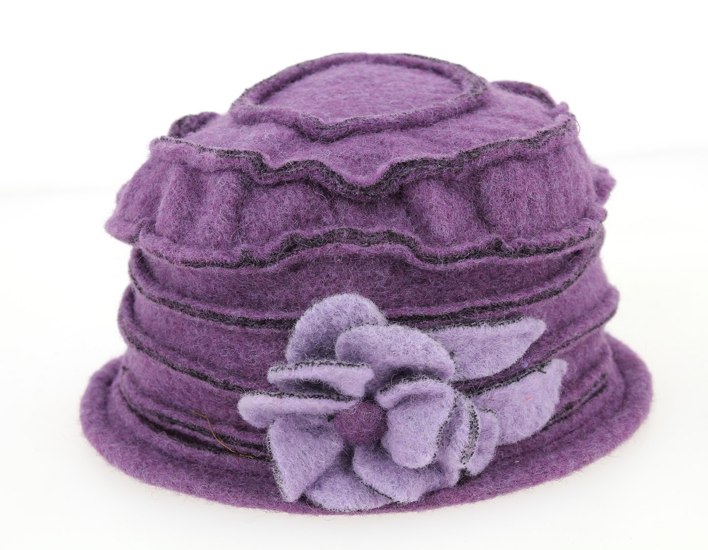 Lilas Violet Clair Crème Argent Pince à Cheveux Plume Vintage 1920 S 3665