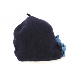 Chapeau Béret Kaylee Laine Marine- Traclet