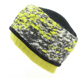 Women's Beanie with Green & Black Bow - Traclet