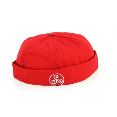 Bonnet Docker Coton Rouge Triskel- Traclet  Reference : 9794 | Chapellerie Traclet
