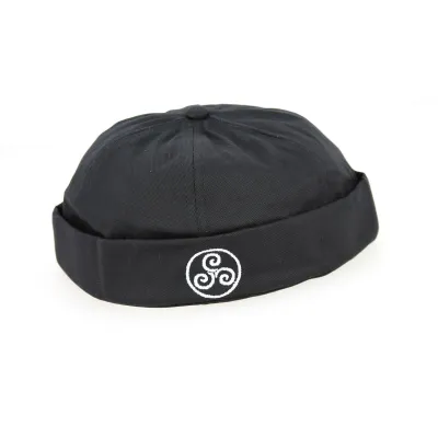 Bonnet Docker Coton Noir Triskel- Traclet  Reference : 9796 | Chapellerie Traclet